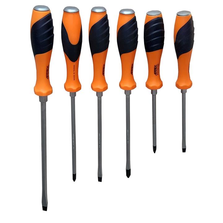 مجموعه 6 عددی پیچ گوشتی اپکس مدل AT-125 APPEX AT-125 Screwdriver Set 6 Psc